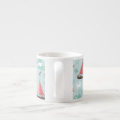 Blau und Rose des Meeres Espressotasse (Rückseite)