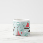 Blau und Rose des Meeres Espressotasse (Vorderseite)