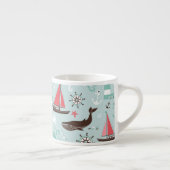 Blau und Rose des Meeres Espressotasse (Rechts)