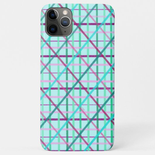 Blau und Rose Prüfmuster Case-Mate iPhone Hülle (Rückseite)