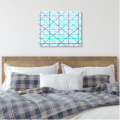 Blau und Rose Prüfmuster Leinwanddruck (Insitu (Schlafzimmer))