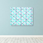 Blau und Rose Prüfmuster Leinwanddruck (Insitu (Holzboden))