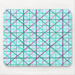 Blau und Rose Prüfmuster Mousepad