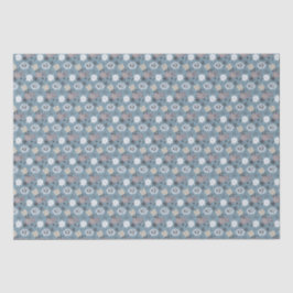 Blau und Rose Stilvolle Kleine Blumenmuster Girly Seidenpapier