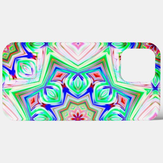 Blau und Rot 8 Sterne Kaleidoskop Case-Mate iPhone Hülle (Rückseite (Horizontal))