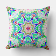 Blau und Rot 8 Sterne Kaleidoskop