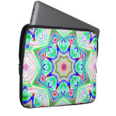 Blau und Rot 8 Sterne Kaleidoskop Laptopschutzhülle (Vorne Rechts)