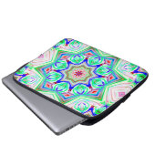Blau und Rot 8 Sterne Kaleidoskop Laptopschutzhülle (Vorne Knopf)