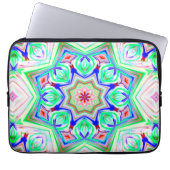 Blau und Rot 8 Sterne Kaleidoskop Laptopschutzhülle (Vorderseite)