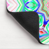 Blau und Rot 8 Sterne Kaleidoskop Mousepad (Ecke)