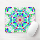Blau und Rot 8 Sterne Kaleidoskop Mousepad (Mit Mouse)
