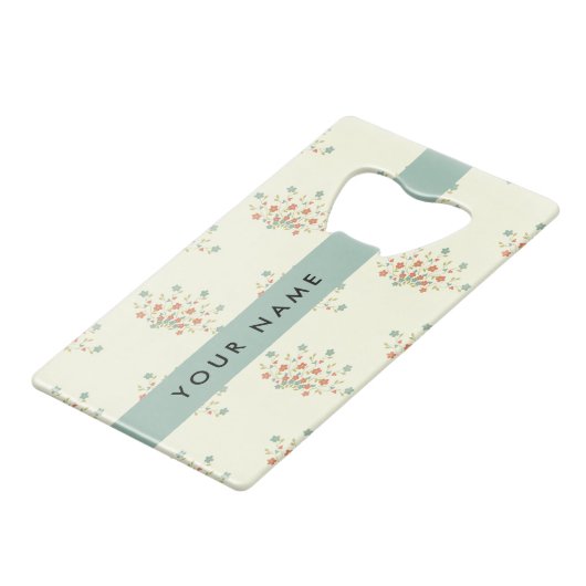 Blau und Rot, Blau, Ihr Name Geldbeutel Flaschenöffner (Vorderseite Schrägansicht)