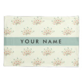 Blau und Rot, Blau, Ihr Name Kissenbezug (Rückseite)