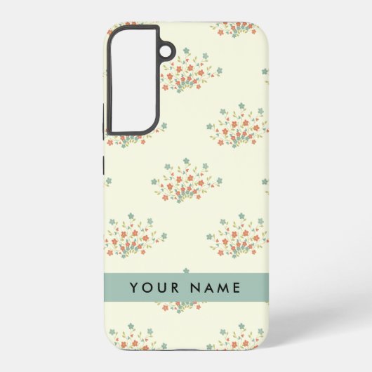 Blau und Rot, Blau, Ihr Name Samsung Galaxy Hülle (Rückseite)