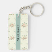 Blau und Rot, Blau, Ihr Name Schlüsselanhänger (Rückseite)