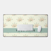 Blau und Rot, Blau, Ihr Name Schreibtischunterlage (Tastatur & Maus)