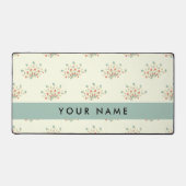 Blau und Rot, Blau, Ihr Name Schreibtischunterlage (Vorderseite)