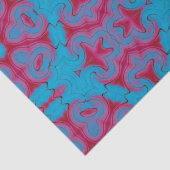 Blau und Rot Boho Seidenpapier (Detail)