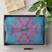 Blau und Rot Boho Seidenpapier (Geschenk)