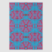 Blau und Rot Boho Seidenpapier (Vorderseite)