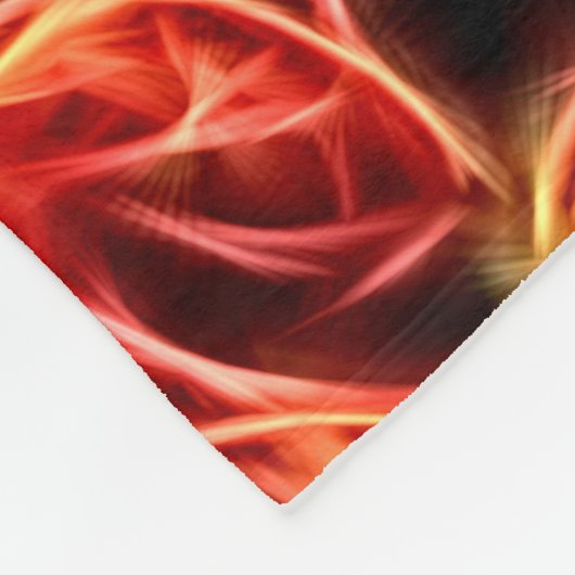 Blau und Rot flammt Energiemuster-Fleece Throw Fleecedecke (Ecke)