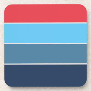 blau und rot gestreift getränkeuntersetzer