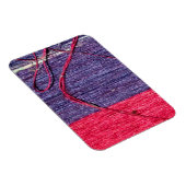 Blau und Rot handmade Thai Silk Magnet (Rechte Seite)