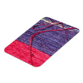 Blau und Rot handmade Thai Silk Magnet (Linke Seite)