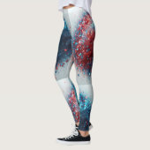 "Blau und Rot heilen "Ich bin gesegnet" Leggings (Links)