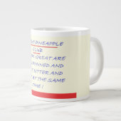 BLAU UND ROT IN DER CLUB FUN MESSAGE Jumbo-Tasse (Vorderseite Rechts)