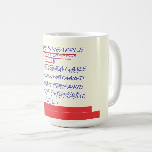 BLAU UND ROT IN DER CLUB FUN MESSAGE KAFFEETASSE (VorderseiteRechts)