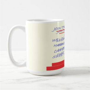 BLAU UND ROT IN DER CLUB FUN MESSAGE KAFFEETASSE