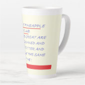 BLAU UND ROT IN DER CLUB FUN MESSAGE MILCHTASSE (Rechte Ecke)