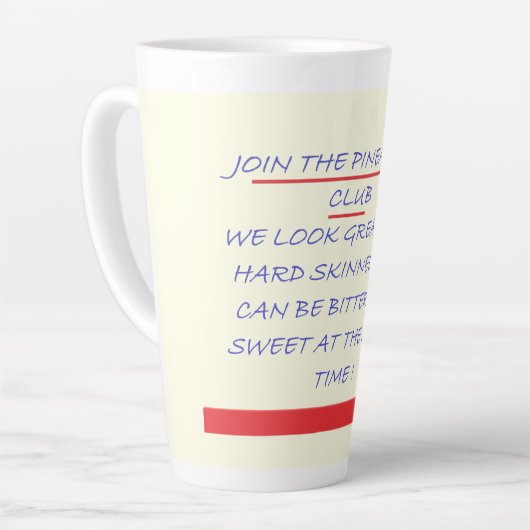 BLAU UND ROT IN DER CLUB FUN MESSAGE MILCHTASSE (Linke Ecke)