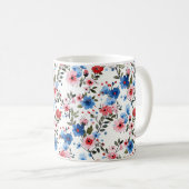 Blau und Rot Kaffeetasse (VorderseiteRechts)