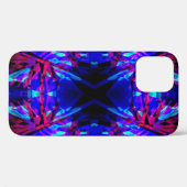 Blau und Rot Kaleidoskop Muster Case-Mate iPhone Hülle (Rückseite (Horizontal))