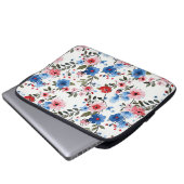 Blau und Rot Laptopschutzhülle (Vorne Knopf)