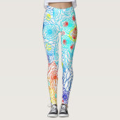 Blau und Rot Leggings (Vorderseite)