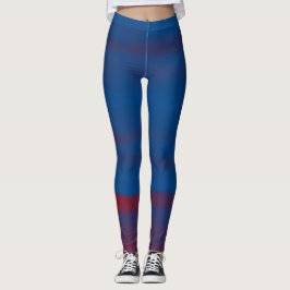 Blau und Rot Leggings