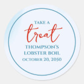 Blau und Rot machen eine Leckerei nach Maß Runder Aufkleber (Vorderseite)