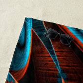 Blau und rot mit Grooves Strandtuch (Beispiel)