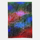 Blau und Rot mit Ölfarbe gehäutet Geschirrtuch (Vertikal)