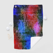 Blau und Rot mit Ölfarbe gehäutet Golfhandtuch (Insitu)