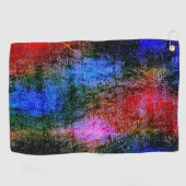 Blau und Rot mit Ölfarbe gehäutet Golfhandtuch (Horizontal)