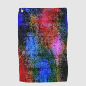 Blau und Rot mit Ölfarbe gehäutet Golfhandtuch (Vorderseite)