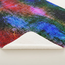 Blau und Rot mit Ölfarbe gehäutet Sherpadecke