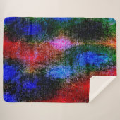 Blau und Rot mit Ölfarbe gehäutet Sherpadecke (Vorderseite (Horizontal))