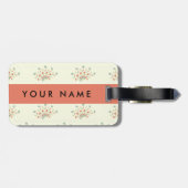 Blau und Rot, Rot, Ihr Name Gepäckanhänger (Rückseite horizontal)