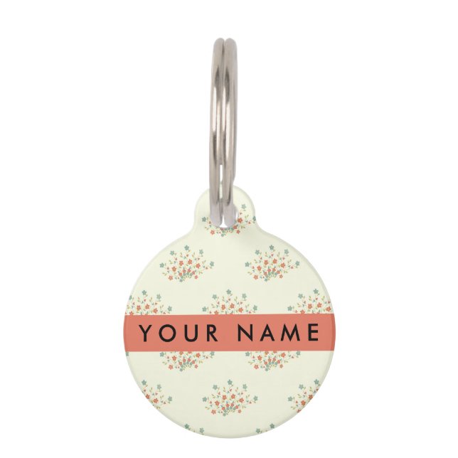 Blau und Rot, Rot, Ihr Name Haustiermarke (Vorderseite)