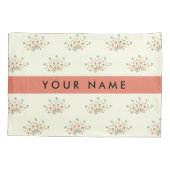 Blau und Rot, Rot, Ihr Name Kissenbezug (Rückseite)